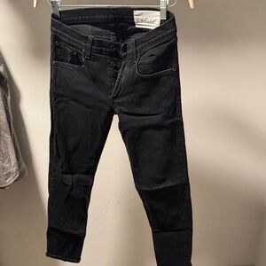 Rag & Bone Dark Black Skinny Jeans